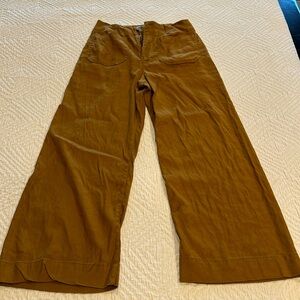 The Colette Cropped Wide-Leg Pants by Maeve: Linen Edition